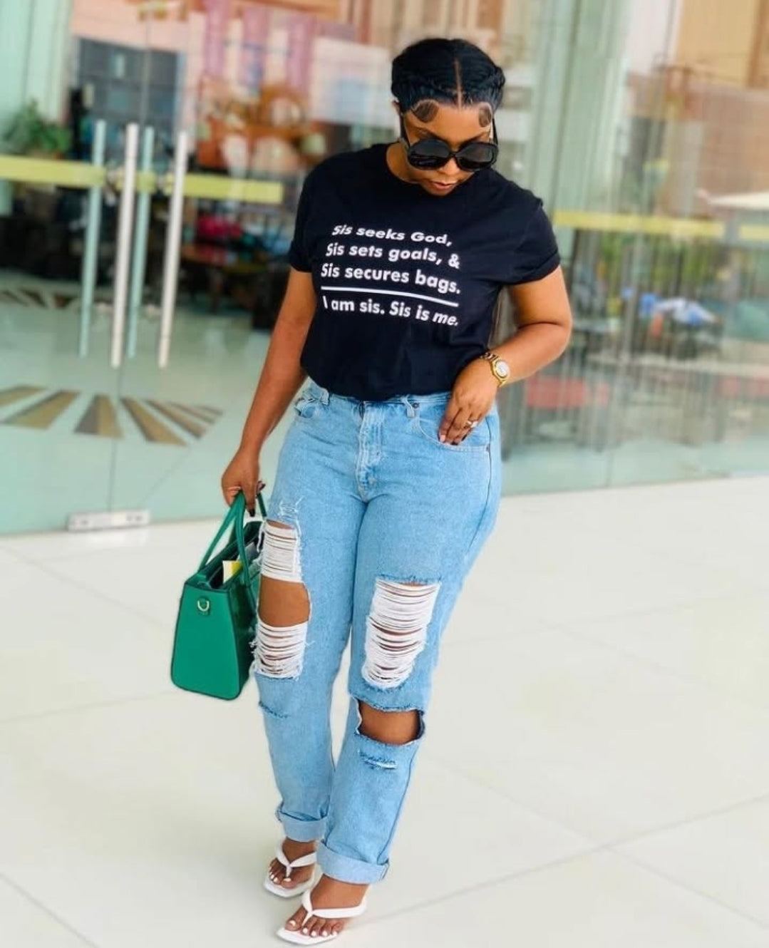 Sis seeks God short sleeve ladies tshirt
